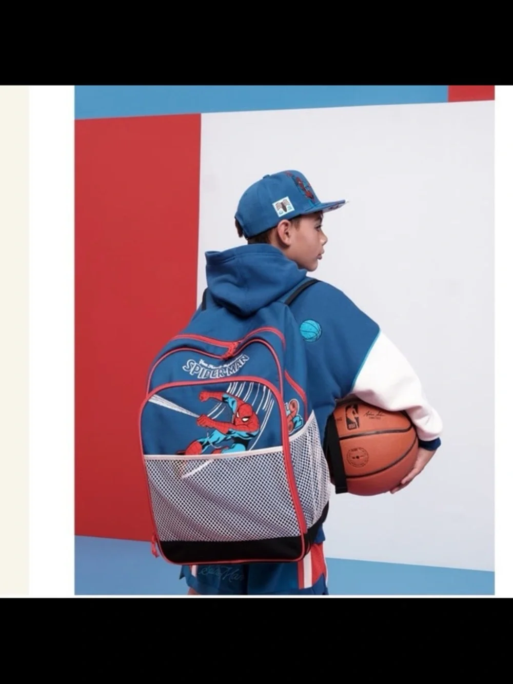 NBA Blue and Red Spider-Man Kids Backpack